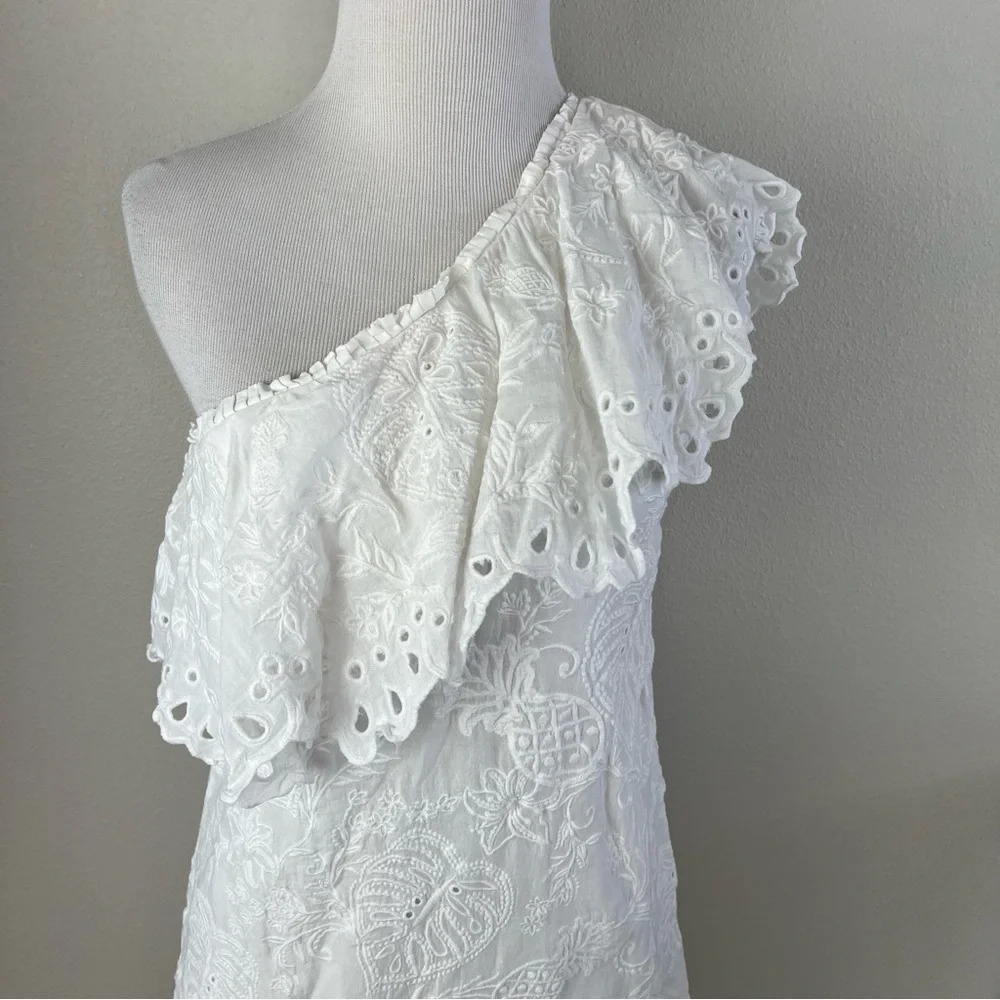 FARM Rio White One-Shoulder Mini Dress - Picture 4 of 10